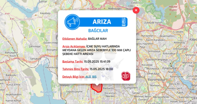 İstanbul BAĞCILAR su kesintisi! 15-16 Mayıs İSKİ Bağcılar su kesintisi ne zaman bitecek, sular ne zaman gelecek?