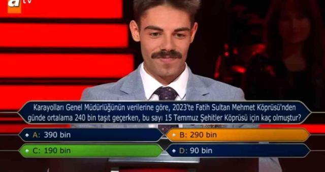 2023'te Fatih Sultan Mehmet Köprüsü'nden günde ortalama 240 bin taşıt geçerken, bu sayı 15 Temmuz Şehitler Köprüsü için kaç olmuştur?