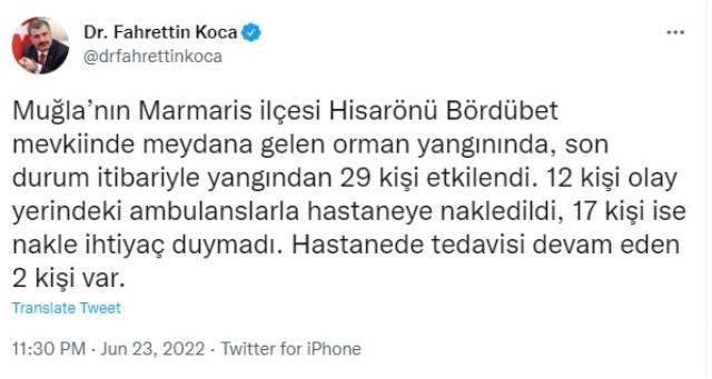 Son dakika haberi | Marmaris'teki orman yangınında 3'üncü gün; alevler 5 noktada ilerliyor (9)