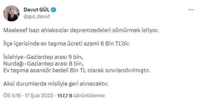 Gaziantep Valisi'nden nakliyecilere tepki