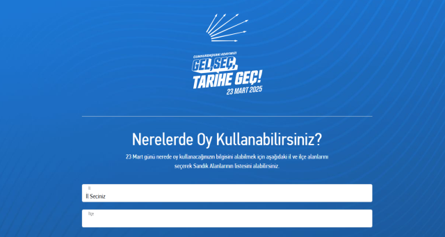 CHP ön seçim nerede oy kullanacağım? 23 Mart Dayanışma Sandığı oy kullanma yerleri nerede?