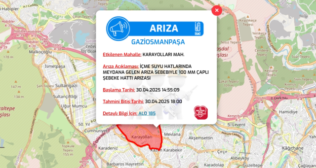 İstanbul GAZİOSMANPAŞA su kesintisi! 30 Nisan İSKİ Gaziosmanpaşa su kesintisi ne zaman bitecek, sular ne zaman gelecek?