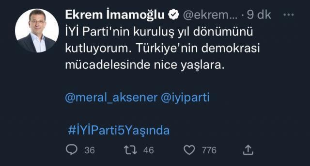 Akşener'in 'Benim kriterim kazanacak aday' dediği sırada Yavaş ve İmamoğlu'ndan sürpriz hamle