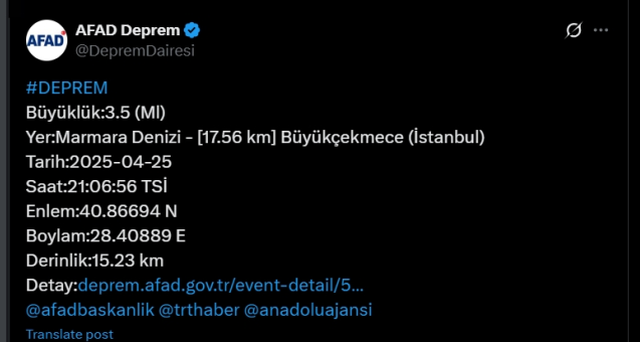 İstanbul'da az önce deprem mi oldu (4,3) SON DAKİKA!