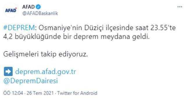 Art arda deprem olan ilçede halk geceyi sokakta geçirdi