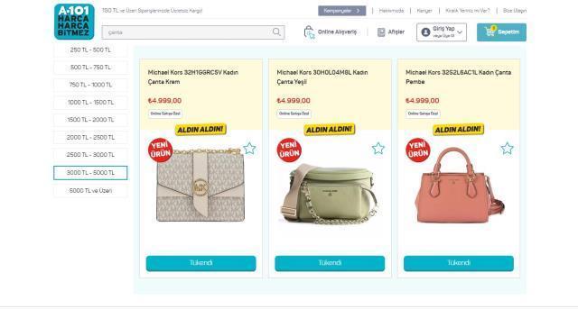 A101'de 5 bin TL'ye çanta satıldığı iddiası