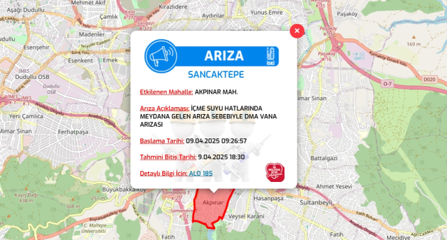 İstanbul SANCAKTEPE su kesintisi! 9-10 Nisan İSKİ Sancaktepe su kesintisi ne zaman bitecek, sular ne zaman gelecek?