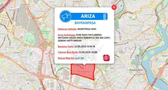 İstanbul BAYRAMPAŞA su kesintisi! 22-23 Mayıs İSKİ Bayrampaşa su kesintisi ne zaman bitecek, sular ne zaman gelecek?
