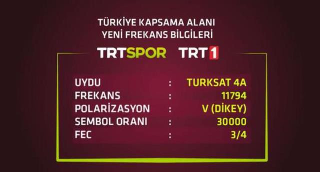 TRT 1 frekans güncelleme nasıl yapılır? TRT 1 güncel frekans değiştirme ayarları nereden yapılır? TRT 1 güncel frekans değerleri kaçtır?