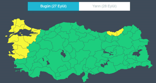 Fırtına ve sağanak uyarısı