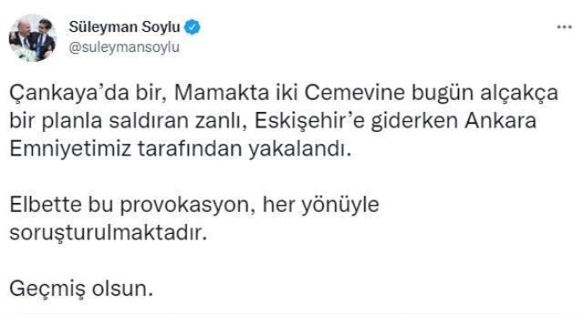 Ankara'da üç farklı alevi kurumuna saldıran şüpheli gözaltına alındı