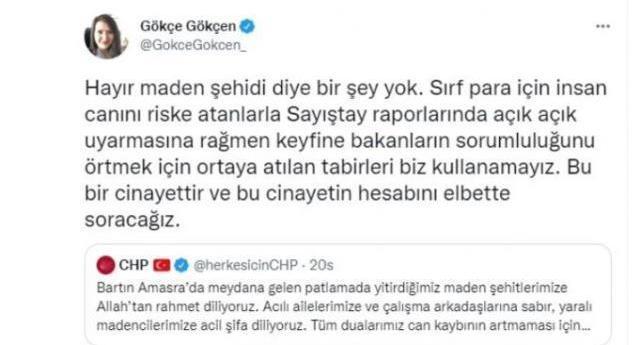 CHP'nin Bartın paylaşımına CHP Genel Başkan Yardımcısından tepki