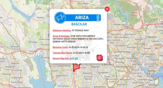 İstanbul İSKİ su kesintisi! 24-25 Ekim Bağcılar, Küçükçekmece, Esenyurt su kesintisi listesi! Sular ne zaman gelecek?