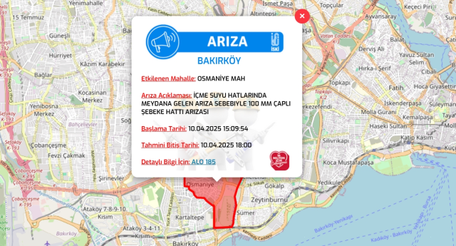 İstanbul BAKIRKÖY su kesintisi! 10-11 Nisan İSKİ Bakırköy su kesintisi ne zaman bitecek, sular ne zaman gelecek?