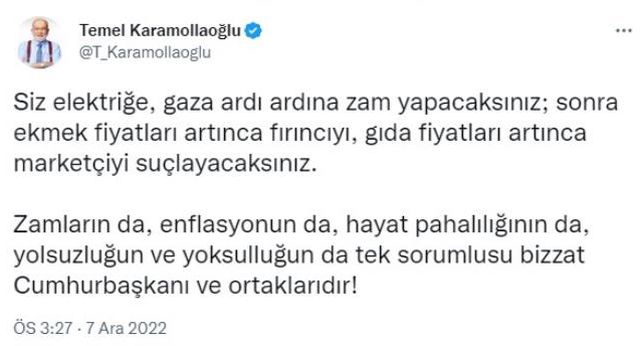 Zincir market tartışmalarına Karamollaoğlu da katıldı: Bu ülkenin üç harfliler sorunu RTE'dir