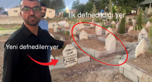 Defnedilen cenazeyi gece yarısı izinsiz şekilde başka bir mezara taşıdılar