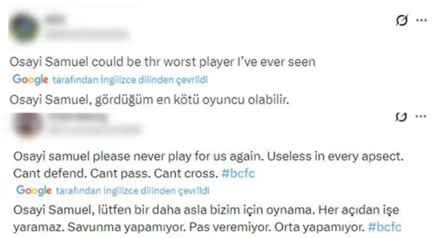 Osayi Samuel'e İngiltere'de linç girişimi