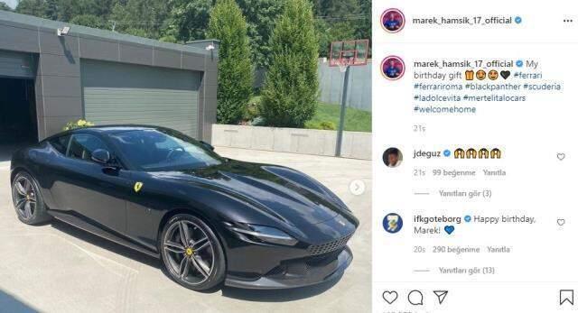 Trabzonspor'un yıldızı Hamsik'e doğum gününde hediye edilen lüks spor otomobil ortalığı salladı