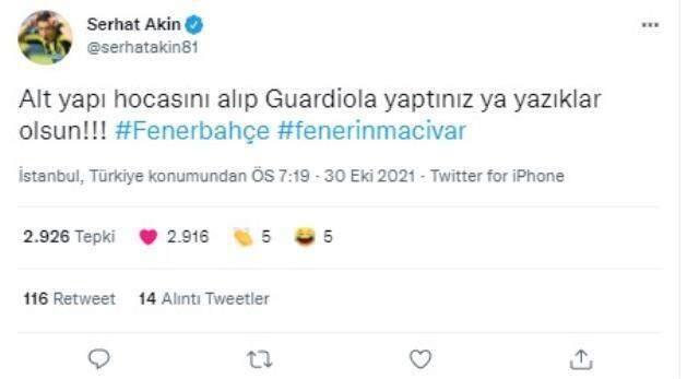 Serhat Akın Fenerbahçeli taraftarlara isyan etti: Bana boşuna saldırdınız