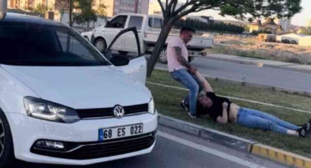 Eski eşine yol ortasında kabusu yaşattı! Ağlayarak yalvaran kadını yerde sürükledi