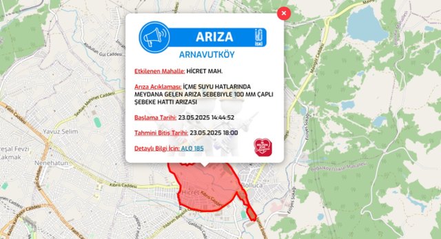 İstanbul ARNAVUTKÖY su kesintisi! 23-24 Mayıs İSKİ Arnavutköy su kesintisi ne zaman bitecek, sular ne zaman gelecek?