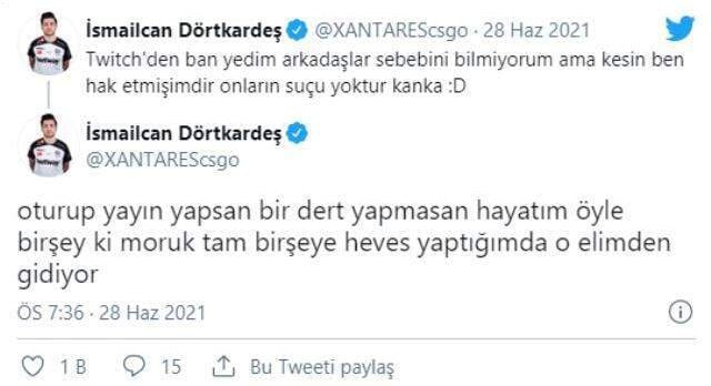 XANTARES Twitch'ten banlandığını açıkladı!