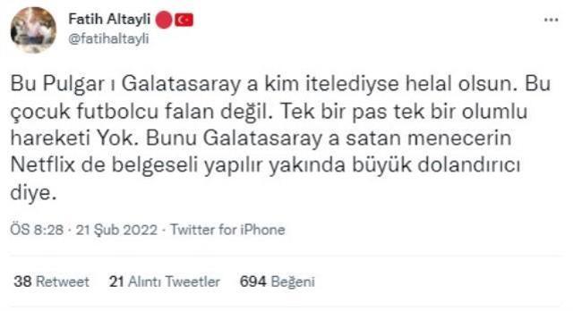 Fatih Altaylı'dan kıyameti koparan sözler: Bu çocuğu Galatasaray'a kim itelediyse belgeseli yapılır