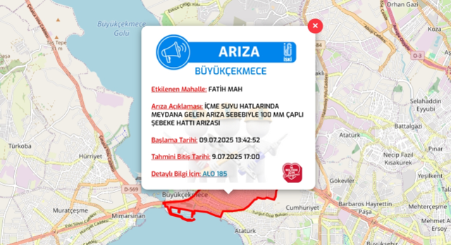 İstanbul BÜYÜKÇEKMECE su kesintisi! 9-10 Temmuz İSKİ Büyükçekmece su kesintisi ne zaman bitecek, sular ne zaman gelecek?