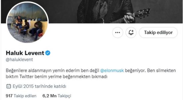 Twitter hesabından kontrolü dışında beğeniler yapıldığını gören Haluk Levent, Elon Musk'a seslendi: Papaz olacağız seninle
