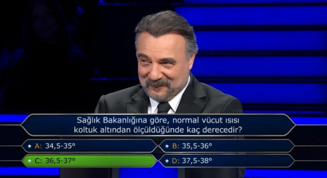 Sağlık Bakanlığına göre, normal vücut ısısı koltuk altından ölçüldüğünde kaç derecedir?