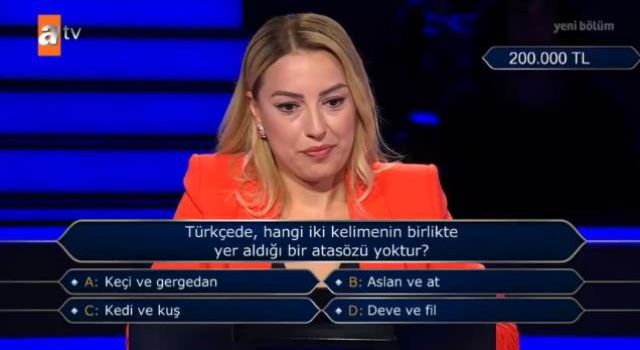 Türkçede, hangi iki kelimenin birlikte yer aldığı bir atasözü yoktur? Kim Milyoner Olmak İster 26 Ağustos 200 Bin TL'lik Sorusu Cevabı Nedir?