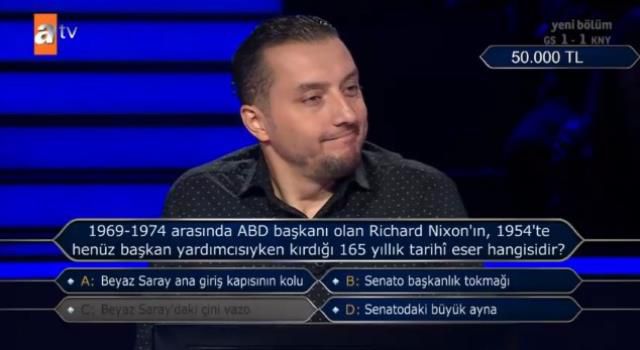 (1969-1974 arasında ABD başkanı olan Richard N...) Kim Milyoner Olmak İster 16 Eylül Sorusu Cevabı Nedir? Kim Milyoner Olmak İster 50 Bin TL'lik soru!