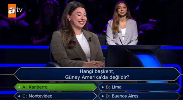 Hangi başkent, Güney Amerika'da değildir? Kanberra nerede? Lima nerede? Montevideo nerede? Buenos Aires nerede? Kim Milyoner olmak İster?