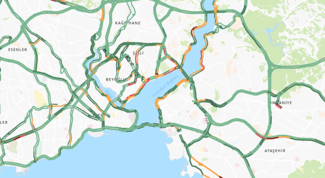 Trafik durumu haritası (CANLI) 25 Nisan İstanbul'da trafik yoğunluğu yüzde kaç?