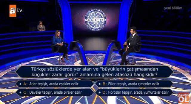 (Türkçe sözlüklerde yer alan ve 'büyüklerin...) Kim Milyoner Olmak İster 12 Kasım Sorusu Cevabı Nedir? 200 Bin TL'lik soru ve cevabı