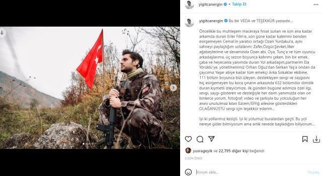 Oyuncu Yiğitcan Ergin, 3 yıldır rol aldığı Arka Sokaklar dizisinden ayrıldı