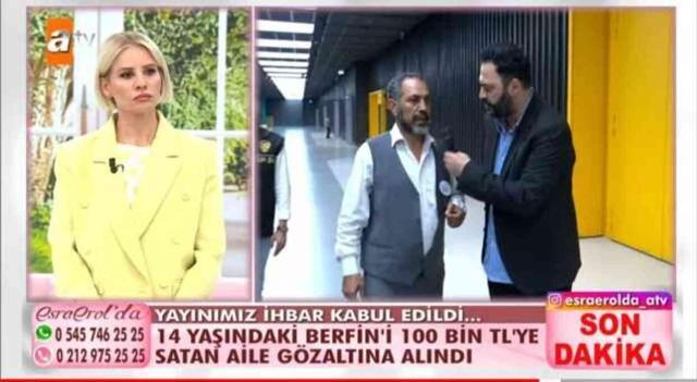 Esra Erol'da hareketli dakikalar! 14 yaşındaki kızlarını 100 bin TL'ye satan aile canlı yayında gözaltına alındı