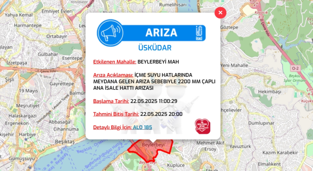 İstanbul ÜSKÜDAR su kesintisi! 22-23 Mayıs İSKİ Üsküdar su kesintisi ne zaman bitecek, sular ne zaman gelecek?