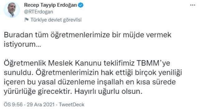 Son Dakika: Cumhurbaşkanı Erdoğan müjdeyi verdi! Öğretmenlerin maaşına etki edecek teklif Meclis'e sunuldu