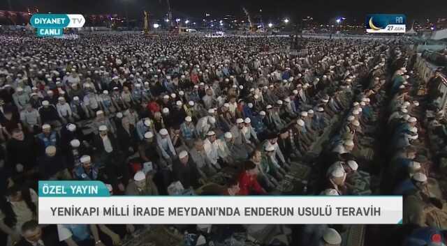 Yenikapı'da kılınan teravih namazına ait görüntülerin güncel olduğu iddiası