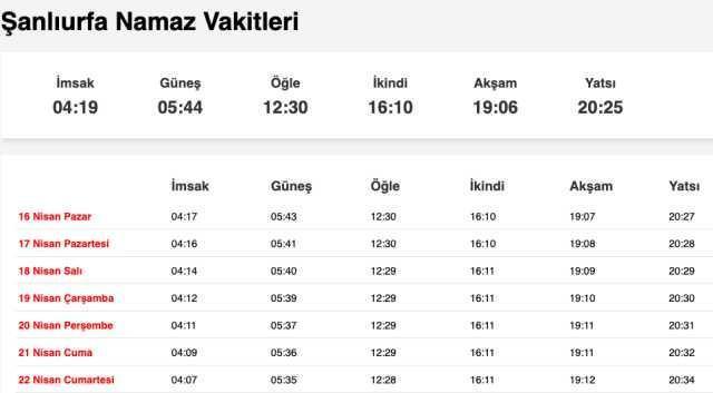 Şanlıurfa, Siirt, Şırnak sahur ne zaman, saat kaçta? 15 Nisan Urfa, Siirt, Şırnak imsak vakti! Urfa, Siirt, Şırnak sabah ezanı saat kaçta okunuyor?