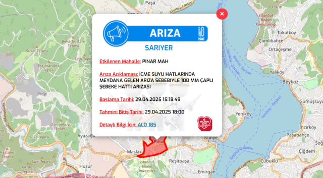 İstanbul SARIYER su kesintisi! 29-30 Nisan İSKİ Sarıyer su kesintisi ne zaman bitecek, sular ne zaman gelecek?