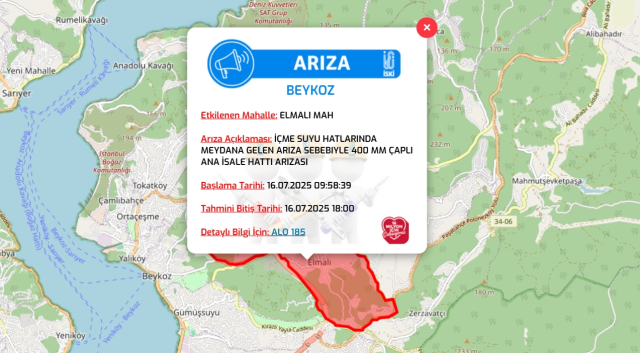 İstanbul BEYKOZ su kesintisi! 16-17 Temmuz İSKİ Beykoz su kesintisi ne zaman bitecek, sular ne zaman gelecek?