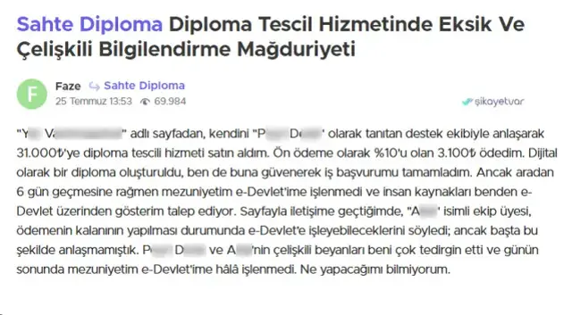 Sahte diplomaları gelmeyince şikayet yağdırdılar: Çoluk çocuğumun rızkından ayırdım