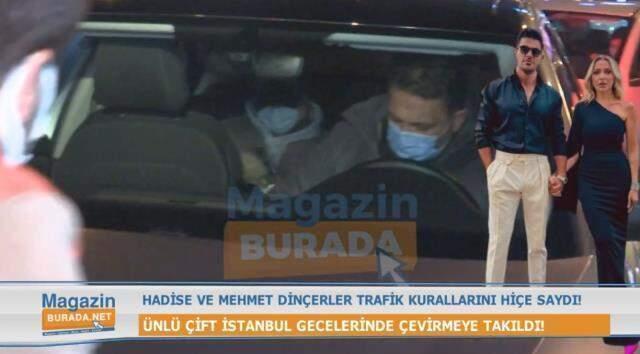 Hadise ve Mehmet Dinçerler'in olaylı gecesi! Basın mensuplarından kaçmak için trafiği alt üst ettiler
