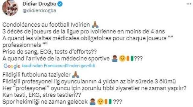 Maç sırasında kalp krizi geçiren genç futbolcudan acı haber! Drogba yetkililere isyan etti