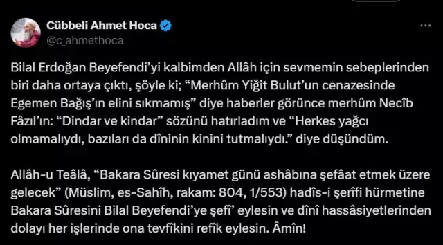 Cübbeli Ahmet ve Egemen Bağış birbirine girdi: Yanmaz kefen pazarlayıcısı