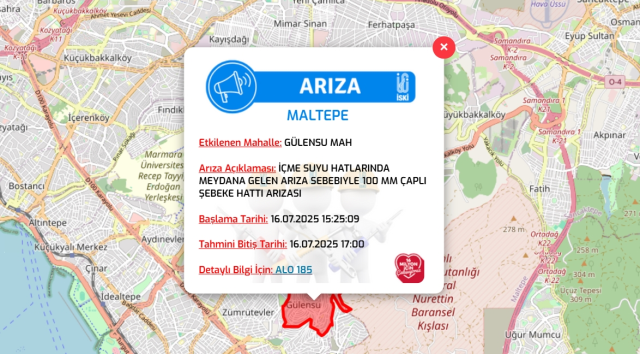 İstanbul MALTEPE su kesintisi! 16-17 Temmuz İSKİ Maltepe su kesintisi ne zaman bitecek, sular ne zaman gelecek?