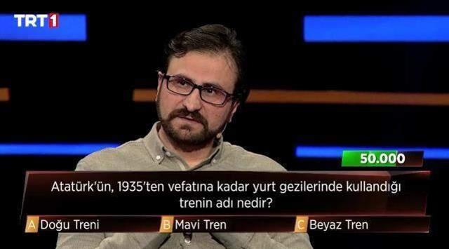 3'te 3 programında büyük ödül kıl payı kaçtı! Atatürk'ün treninin adını bilmeyen yarışmacı, finalde elendi