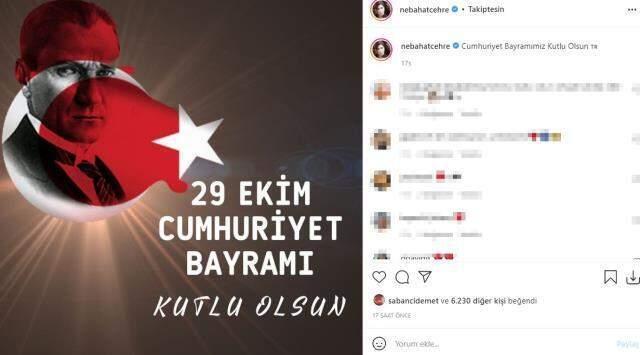 Ünlü isimlerin 29 Ekim Cumhuriyet Bayramı paylaşımları